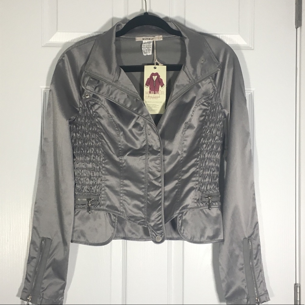 NWT MürMür Gray Fitted Fashion Jacket